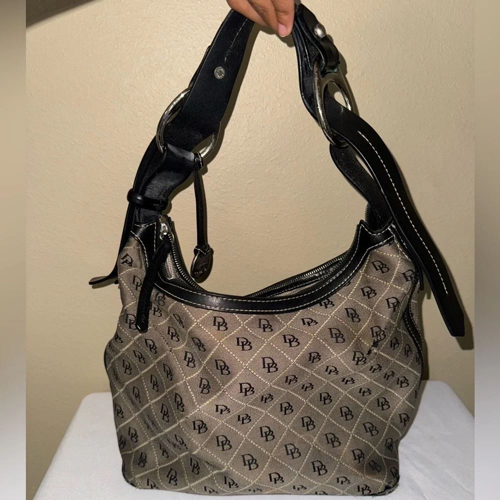 Dooney & Bourke Brown Monogram Hobo Bag - Picture 1 of 2